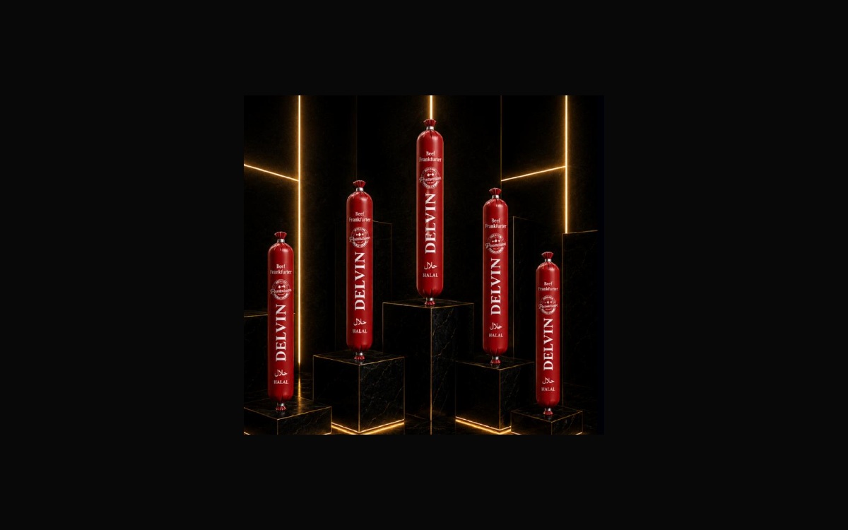 Beef Frankfurter Delvin packaging