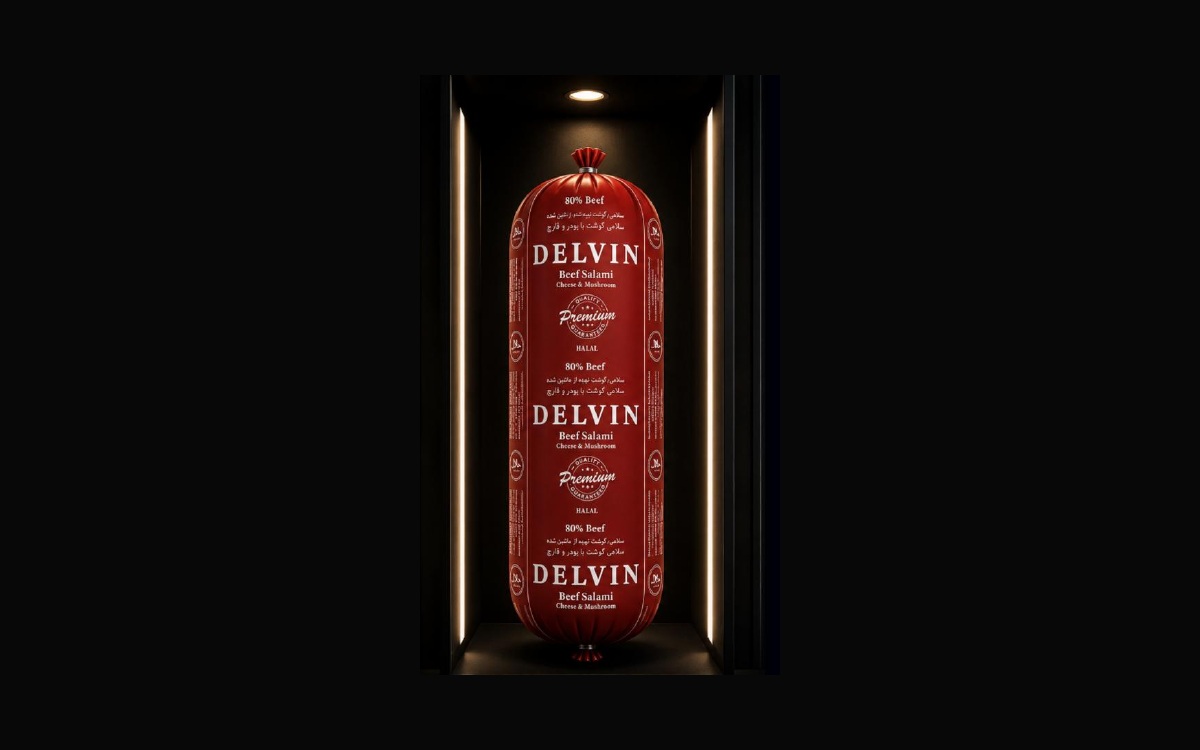 Beef Salami - Cheese & Mushroom Delvin packaging