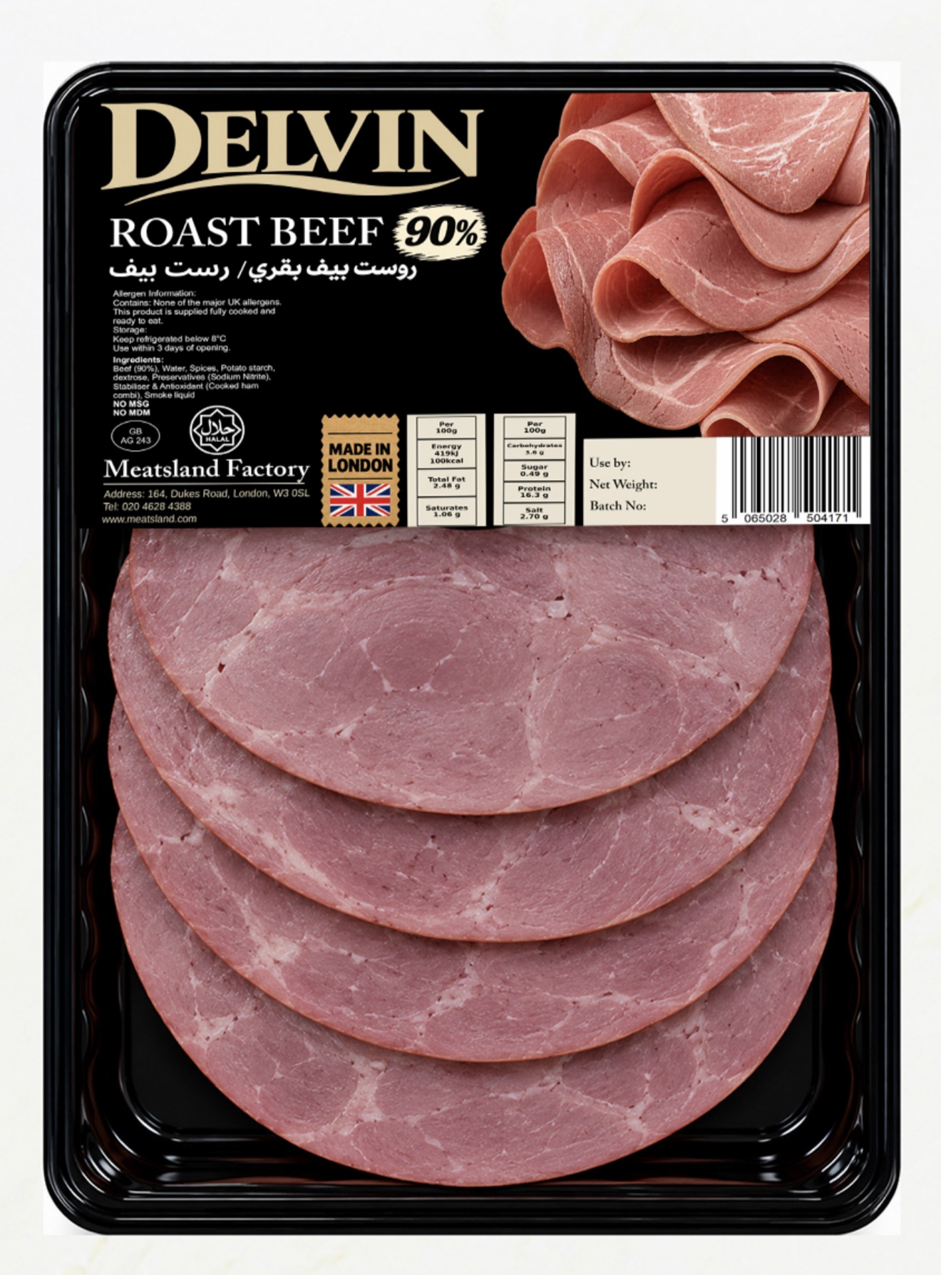 Roast Beef Delvin packaging