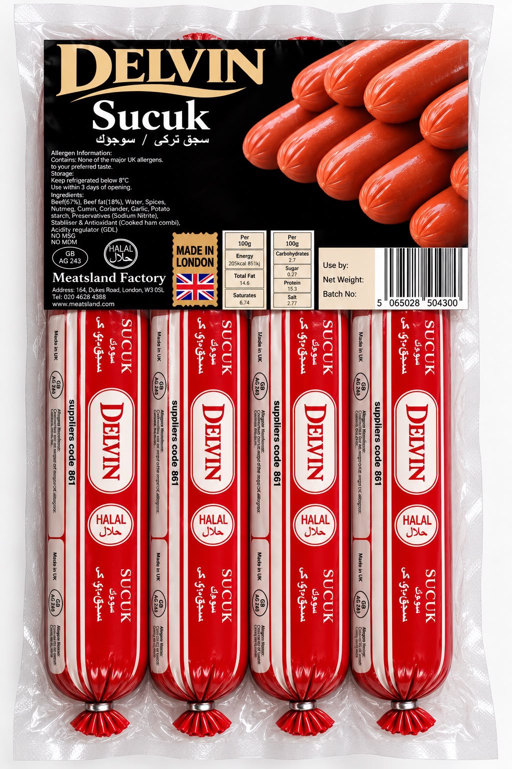 Sucuk Delvin packaging